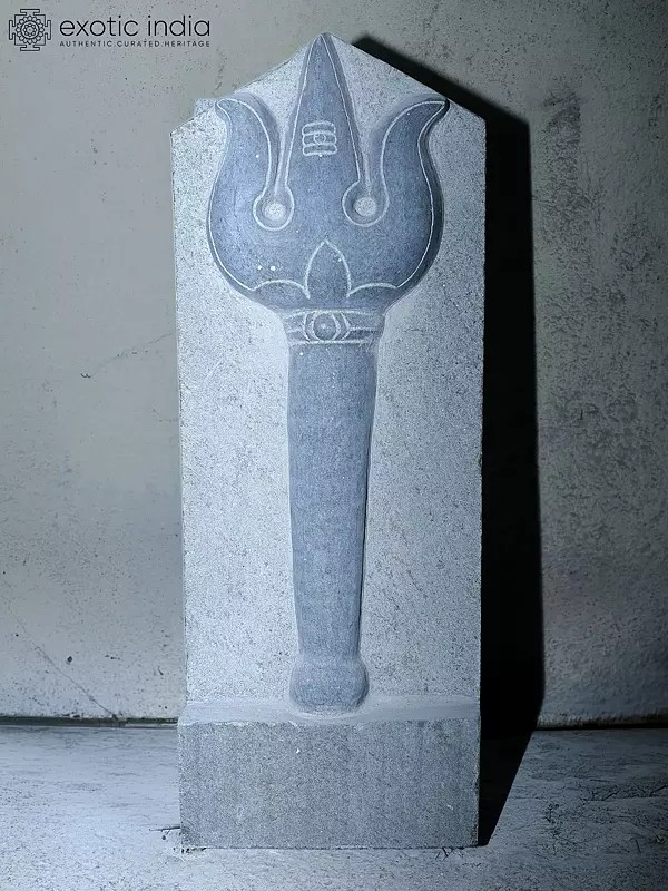 21" Granite Trident Statue