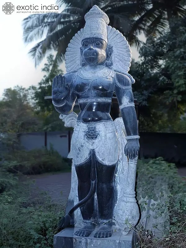 131" Lord Hanuman Granite Statue