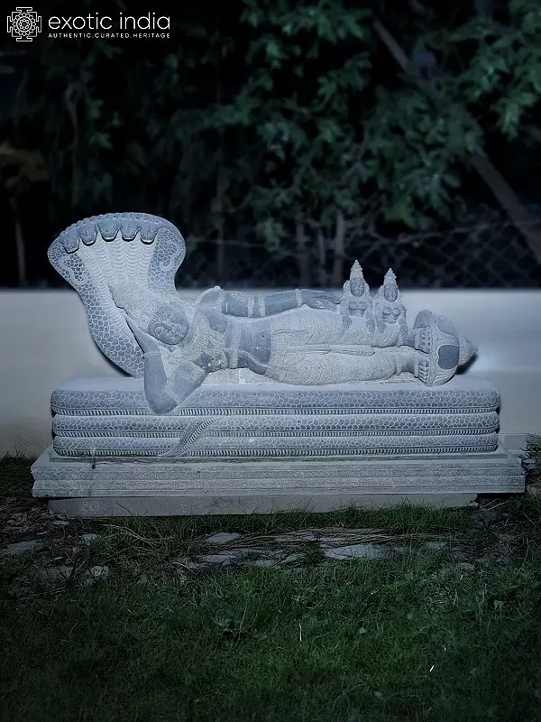 78" Lord Vishnu - Ranganatha Granite Statue