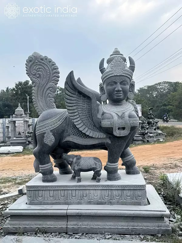 Monumental Granite Sculpture of Kamadhenu