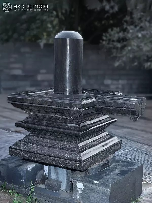 52" Large Granite Shivalinga Statue