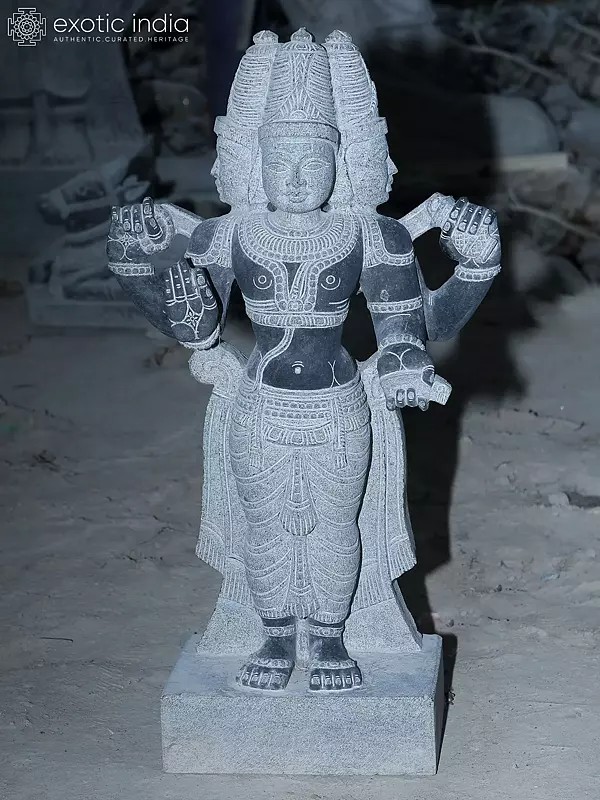 24" Lord Brahma Granite Statue