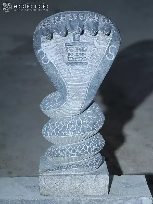 Large Granite Sculpture of Five Headed Sheshnag