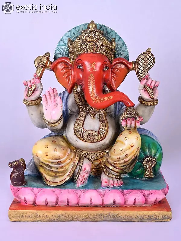 Divine Ganesha Marble Sculpture - Remover of Obstacles