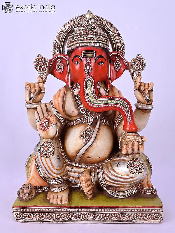 10" Lord Ganesha Marble Statue - Remover of Obstacles
