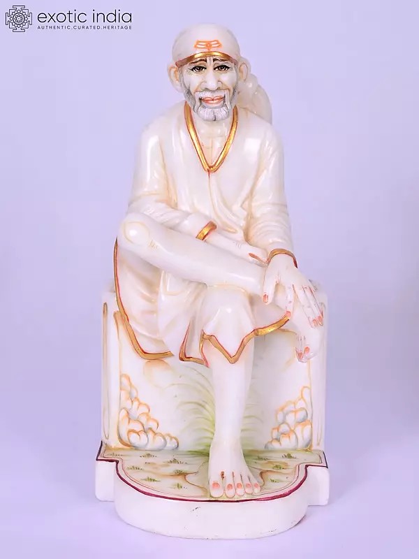 12" Sai Baba Marble Statue
