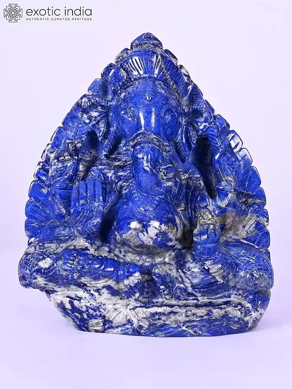 8" Lord Ganesha | Gemstone Statue | Handmade Indian Art