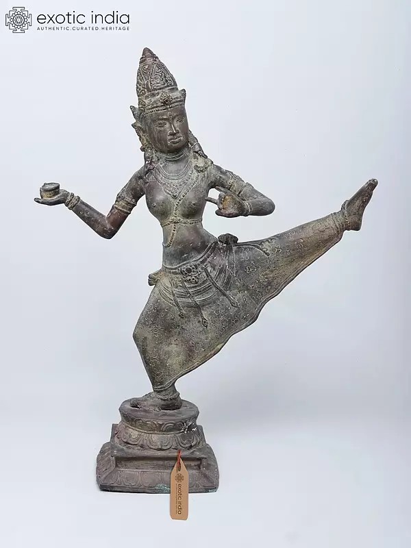 30" Large Trivikrama Vishnu Brass Statue