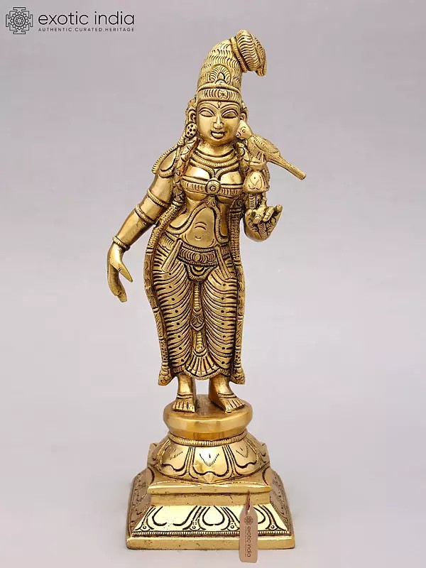 12" Goddess Andal Brass Statue