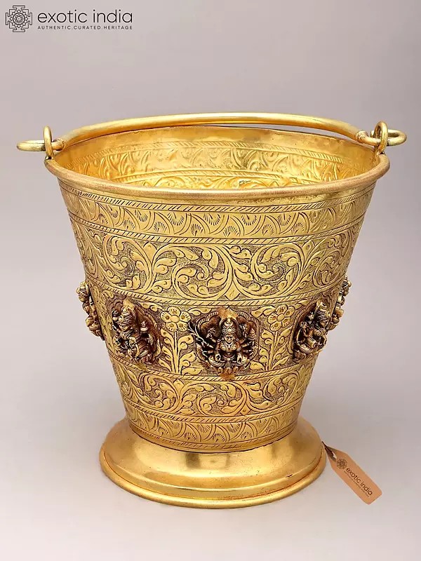 Brass Bucket for Ashtalakshmi Puja | Ritual Vessel