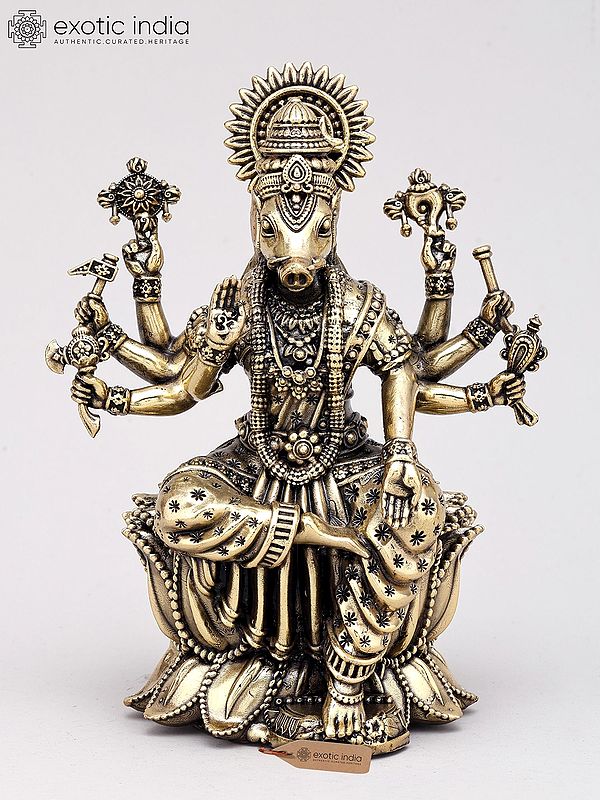 Small Brass Statue of Goddess Varahi