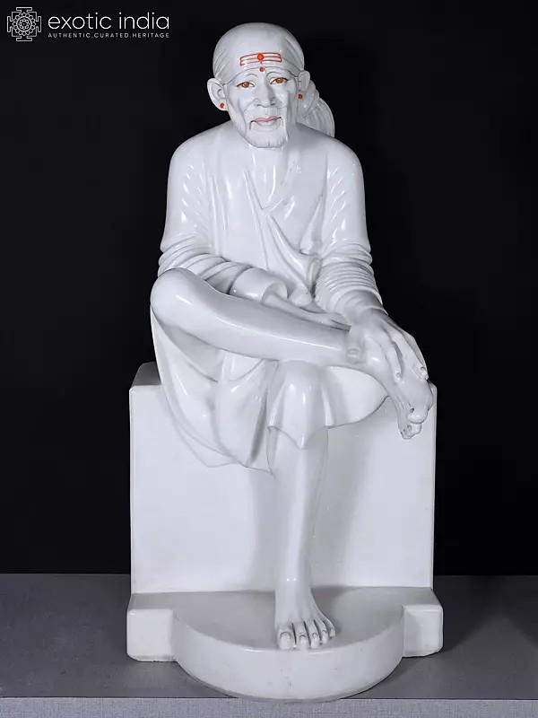 36" Sai Baba - Sufi Saint Marble Statue