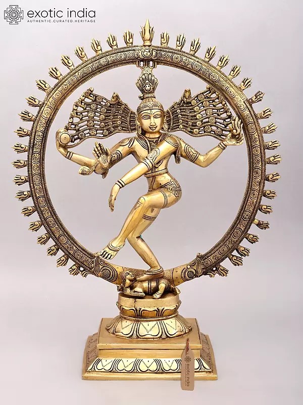 Lord Shiva Nataraja Brass Sculpture, 21 Inch