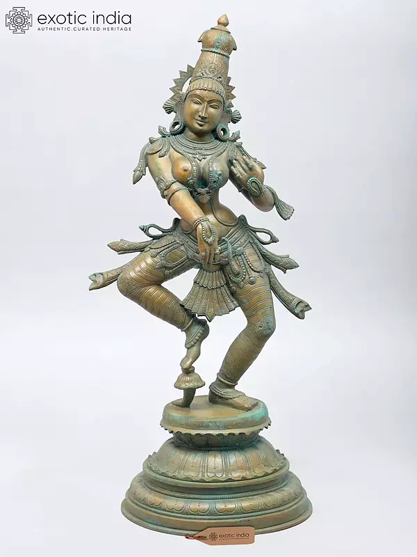 34'' Large Dancing Apsara Bronze Statue