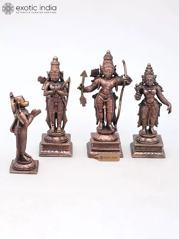 Copper Ram Darbar Statue (5" Small Size)