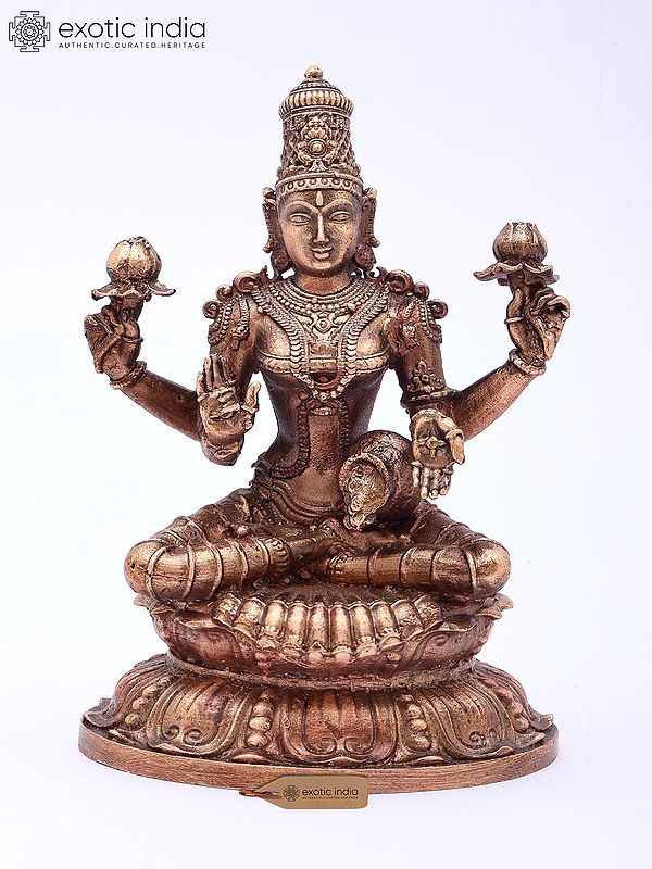 3'' Goddess Lakshmi Superfine Bronze Statue