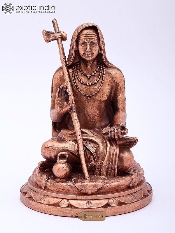 Superfine Bronze Adi Guru Shankaracharya Sculpture - 4 Inch