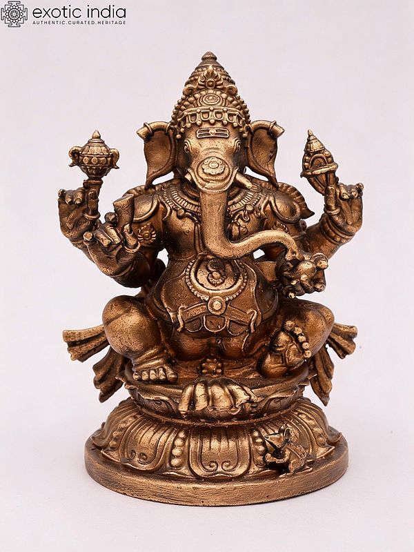 3" Lord Ganesha Superfine Bronze Statue