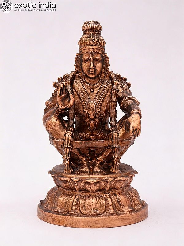 3'' Lord Ayyappan Superfine Bronze Statue
