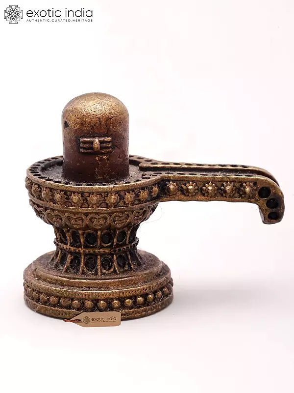 Small Copper Shivalinga Statue