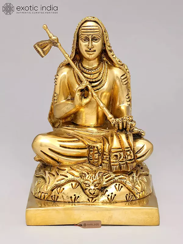 6'' Adi Guru Shankaracharya Brass Statue