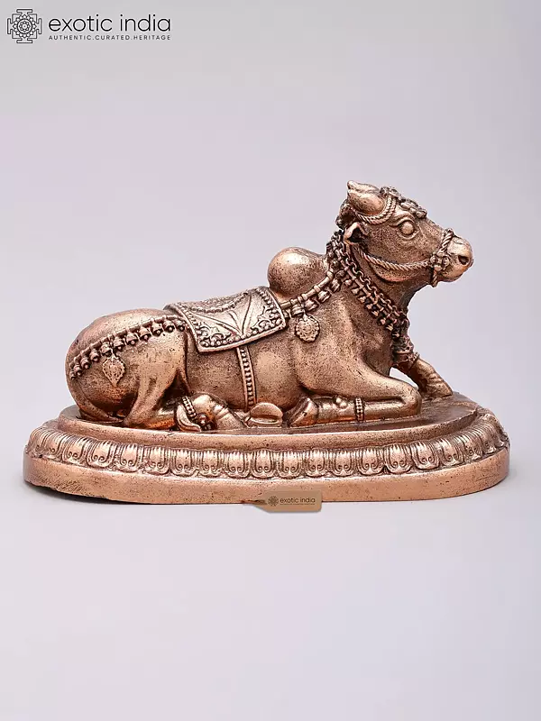 4-Inch Bronze Nandi Sculpture