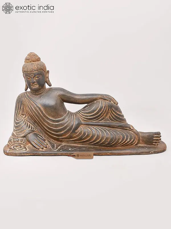 26" Reclining Buddha | Stone Sculpture