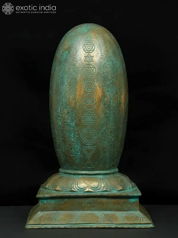 12" Bronze Shivalinga Statue