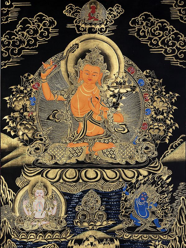 Tibetan Buddhist Deity  Manjushri - Bodhisattva of Transcendent Wisdom