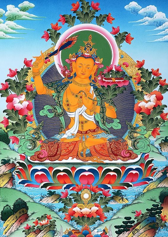 The Spirit of Enlightenment - Superfine Tibetan Buddhist Deity Manjushri