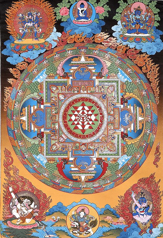 Superfine Shri Yantra Mandala - Tibetan Buddhist