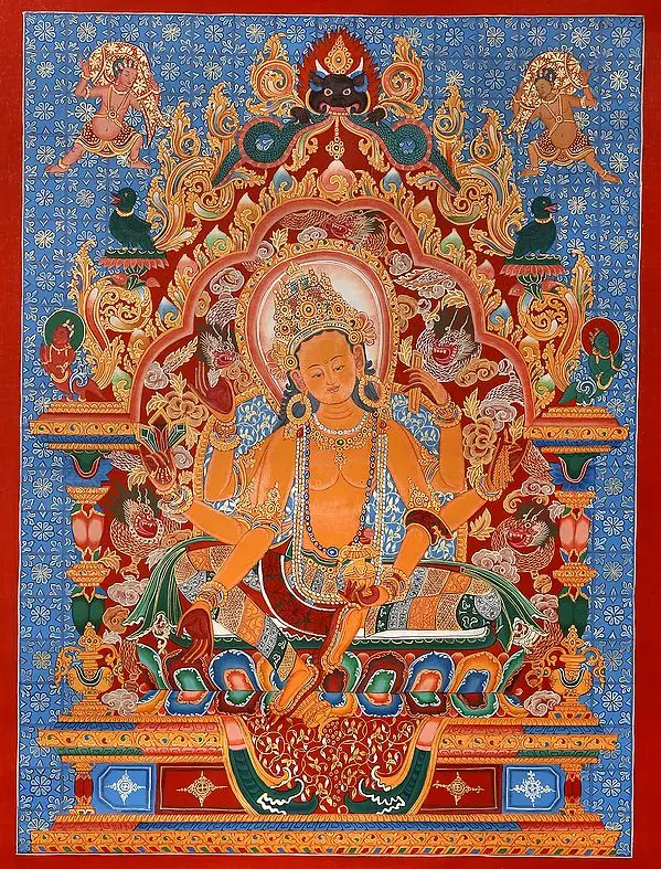 Seated Shashabhujadharini Vasudhara