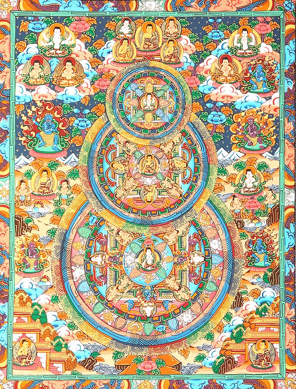 Triple Mandala of Buddha - Tibetan Buddhist