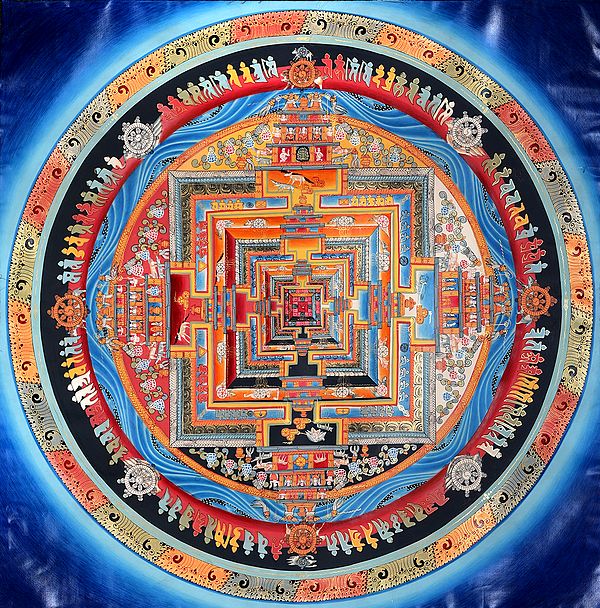 Tibetan Buddhist Kalachakra Mandala (Wheel of Time)
