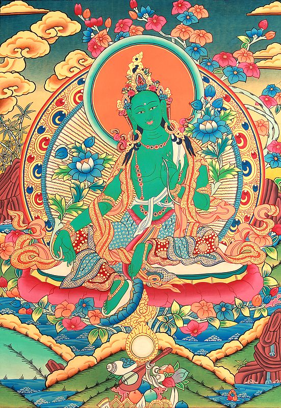 Tibetan Buddhist Savior Goddess Green Tara