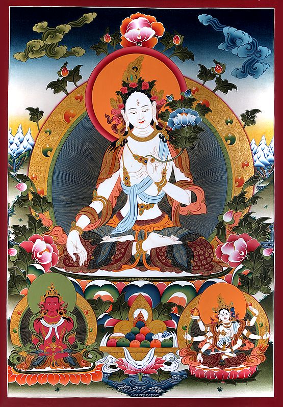 The Pristine Beauty Of Saptalochani Devi White Tara