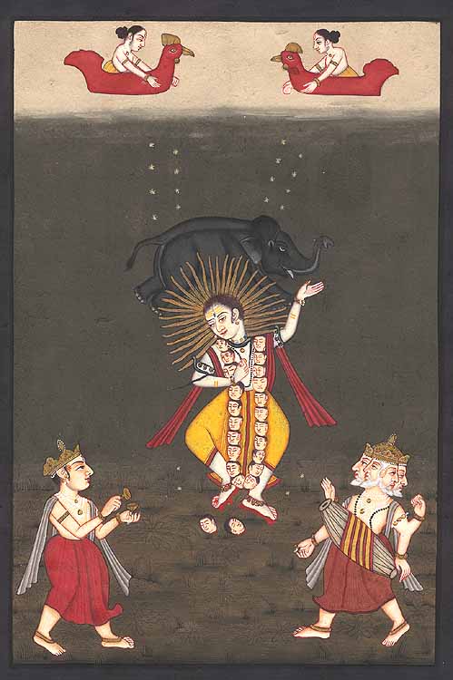 Gajantaka Shiva Dancing as Bhairava