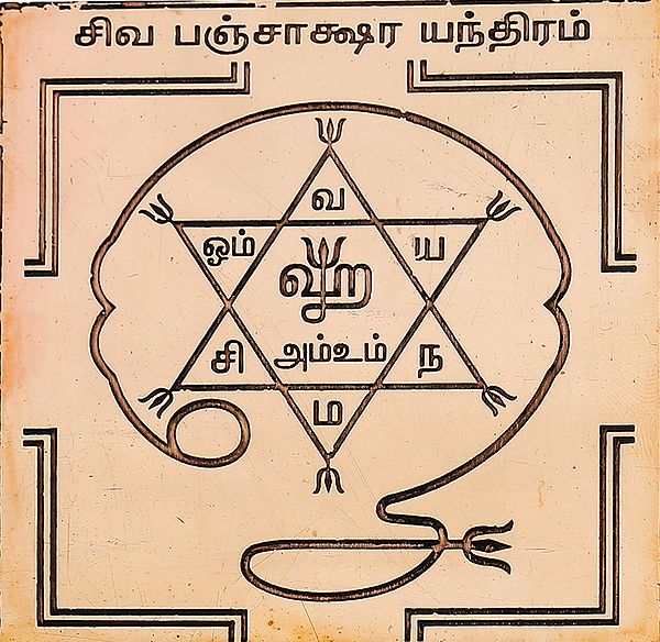 Copper Shiva Panchaksharam Yantra (Tamil)