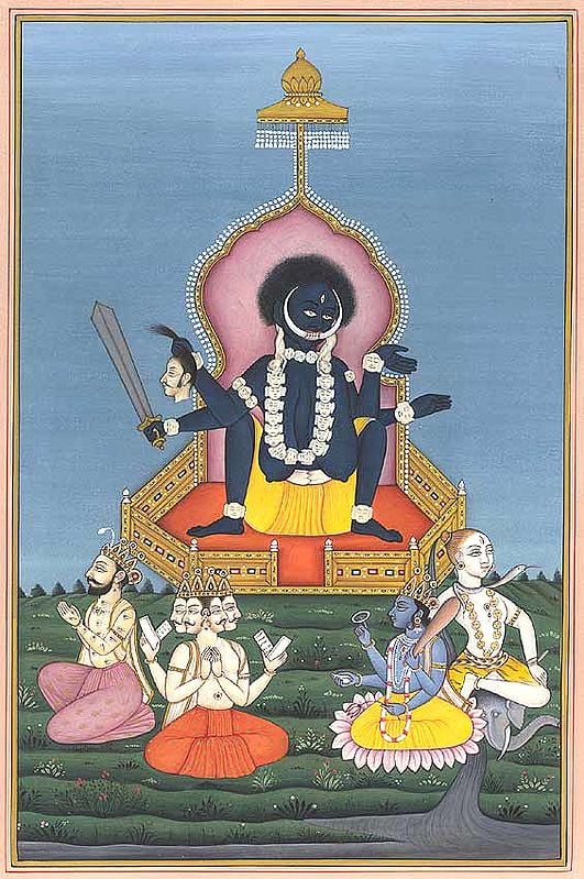 Goddess Kali in the Birth-Giving Posture