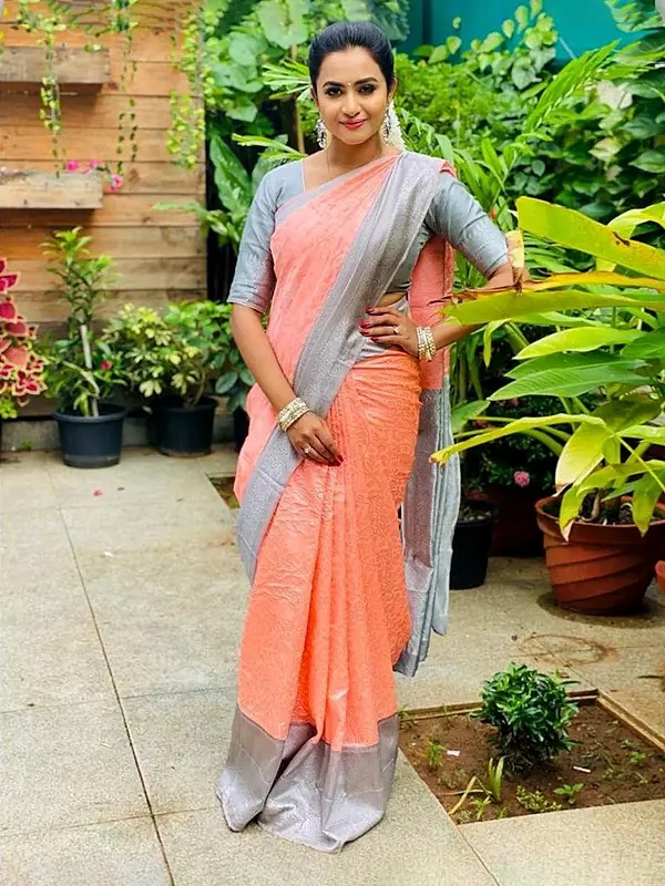 Beautiful Rich Pallu Soft Lichi Silk Saree Jacquard Work All Over Pattern Ethnic Festive Party Casual Wear