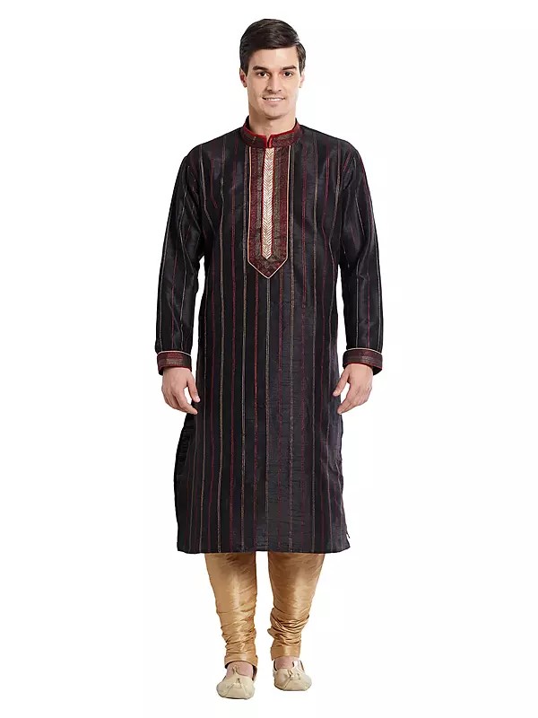 Men's Art Silk Kurta Pajama Set for Festive & Formal Occasions