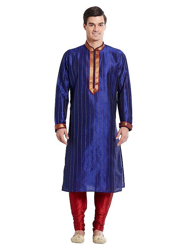 Fully Stitched Art Silk Kurta Set for Festive and Wedding Occasions