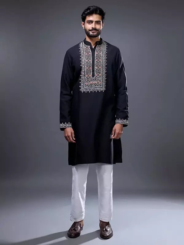 Elegant Silk Kurta Pajama Set for Men - Perfect for Celebrations