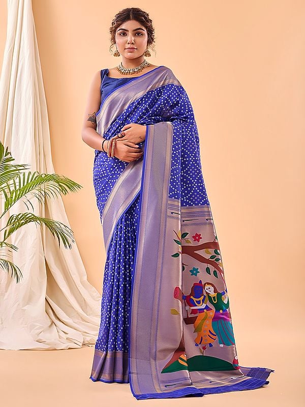 Ethnic Motifs Designer Festival Wear Silk Saree With Attractive Printed Pallu