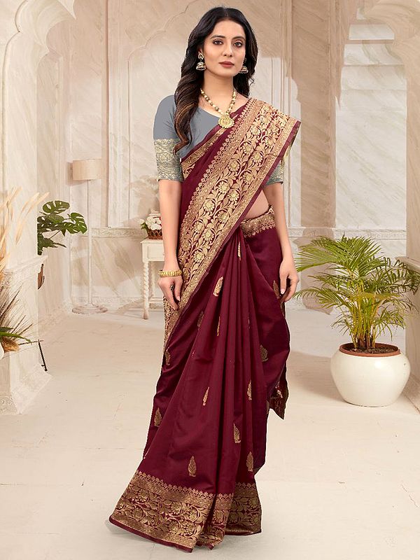 Festive Flair Soft Lichi Silk Saree With Striking Jacquard Butta And Rich Pallu For Party And Reception Looks For Women