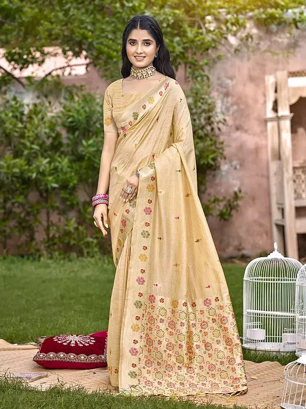 Heavy Assam Silk With Meena Saree Premium Handwoven Inspired Weave Wedding And Traditional Indian Saree Set