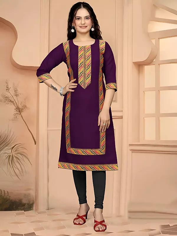 Cotton Kurti Casual And Office Wear Comfortable Daily Use Ethnic Straight Kurti Stylish Designer Everyday Outfit For Women