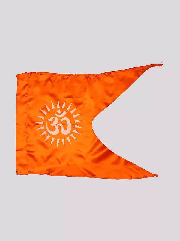 Bhagwa Hindu Religious Om Dhwaj (Flag)