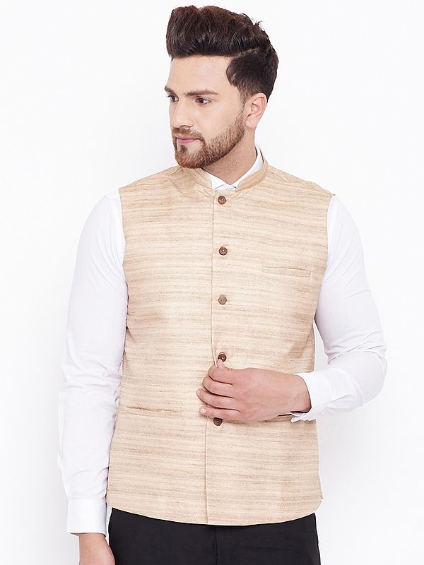 Silk Blend Men's Ethnic Modi Jacket