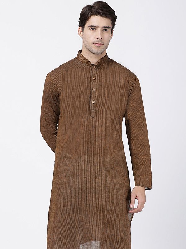 Pure Cotton Pinstripe Pattern Kurta